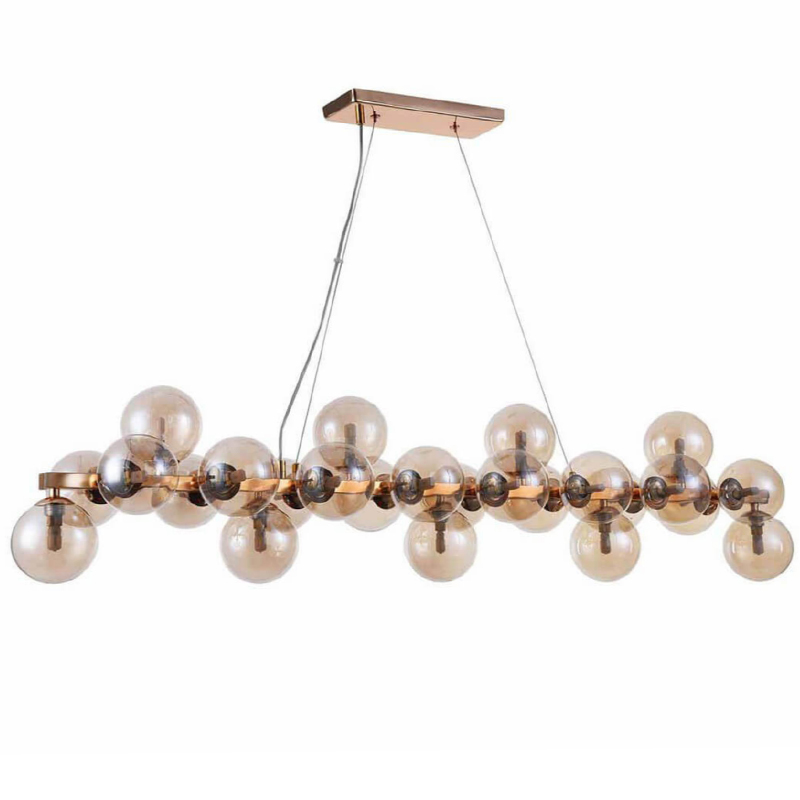 Люстра Berries Chandelier Rectangle Amber 120 Глянцевое золото Янтарь (Amber) в Самаре | Loft Concept 