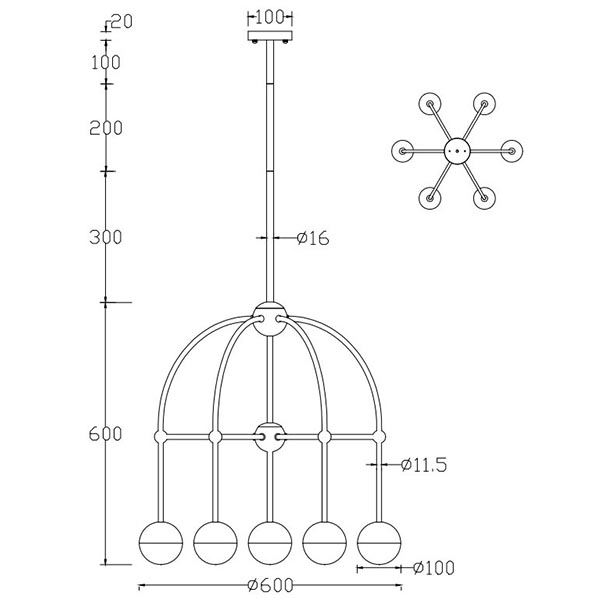 Люстра Heidy Chrome Chandelier 7 в Самаре