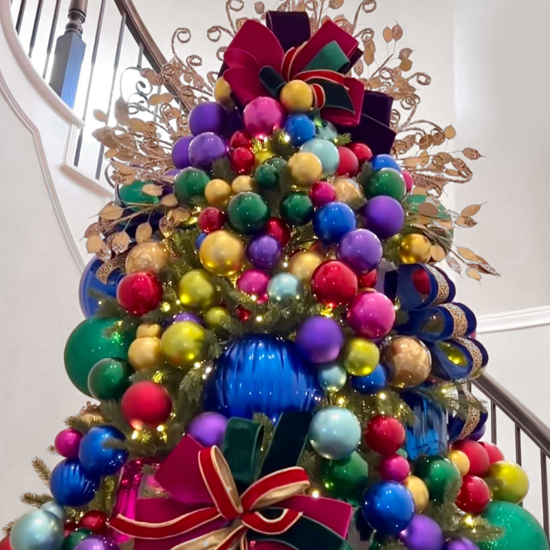 Дизайнерская Елка с Разноцветными шарами Christmas tree colorful balls Мульти в Самаре | Loft Concept 