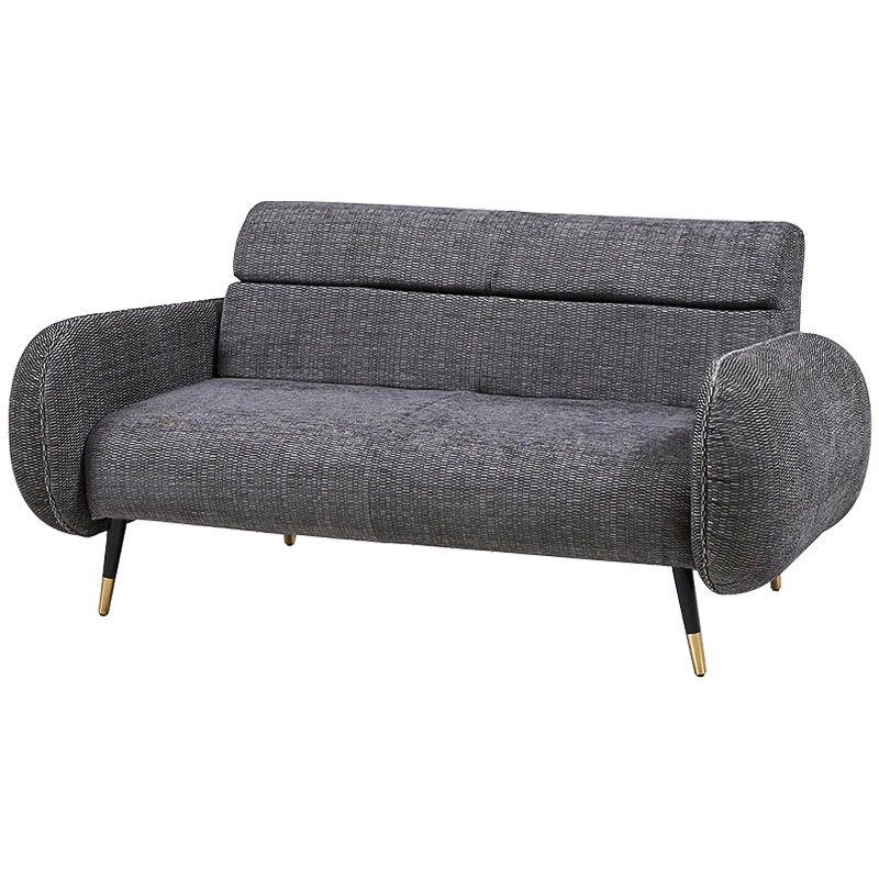 Диван Hebert Sofa Grey M Серый Серый Черный Латунь в Самаре | Loft Concept 