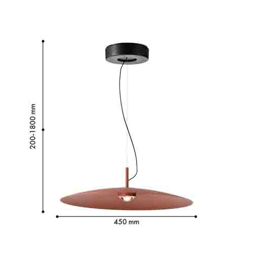 Подвесной светильник круглой формы с коричневым металлическим абажуром Halo Drift в Самаре
