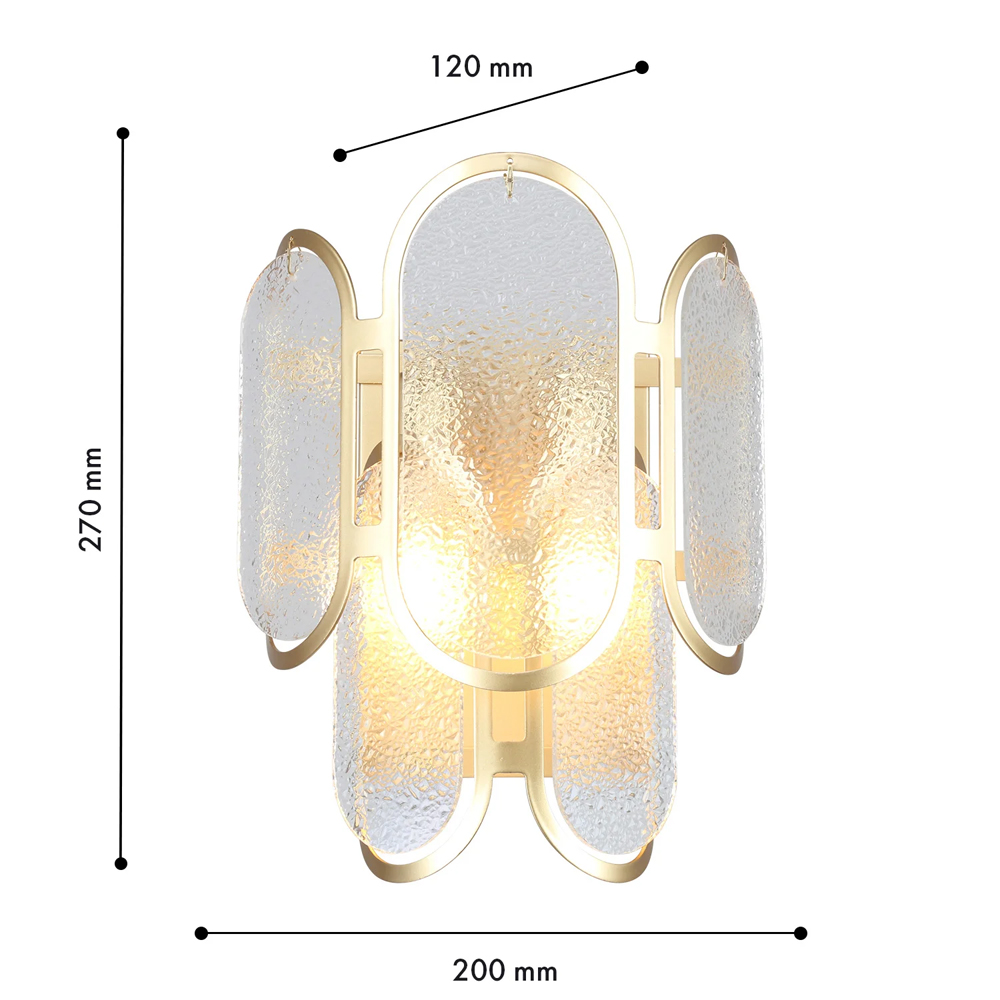 Бра из овальных элементов из непрозрачного стекла Conformation в Самаре
