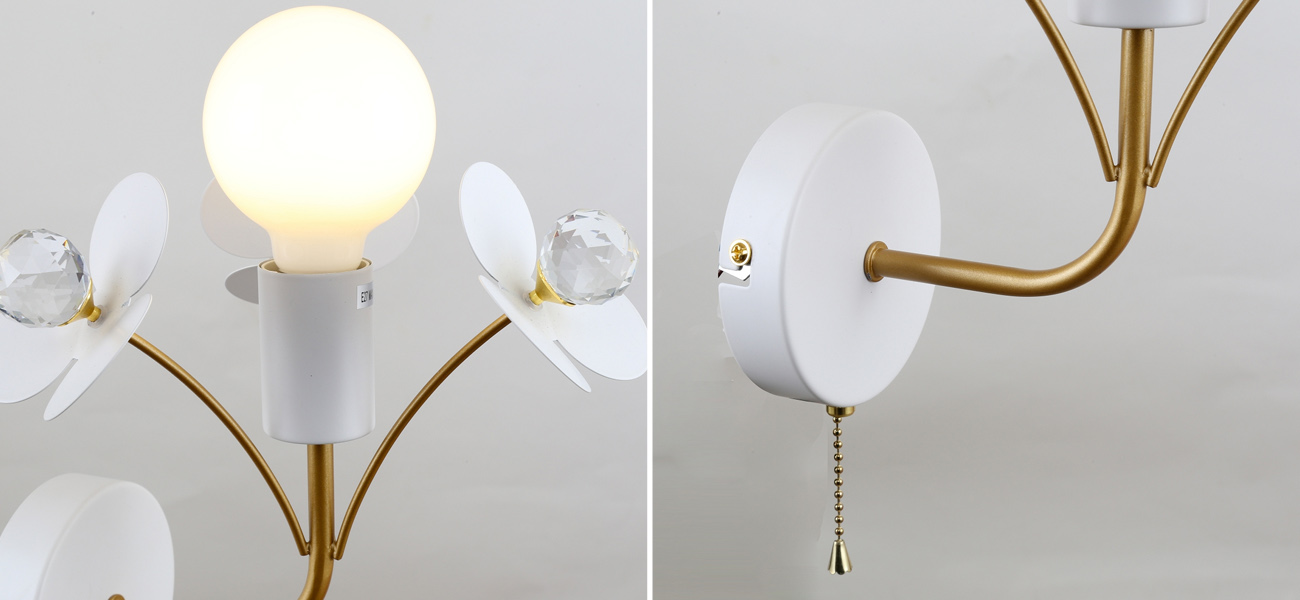 Бра с декором в виде цветов и хрустальными элементами MATISSE - фото