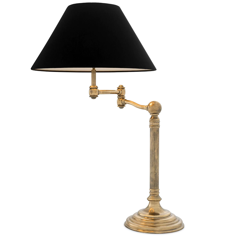 Настольная лампа Eichholtz Table Lamp Regis Латунь Винтажная латунь Черный в Самаре | Loft Concept 