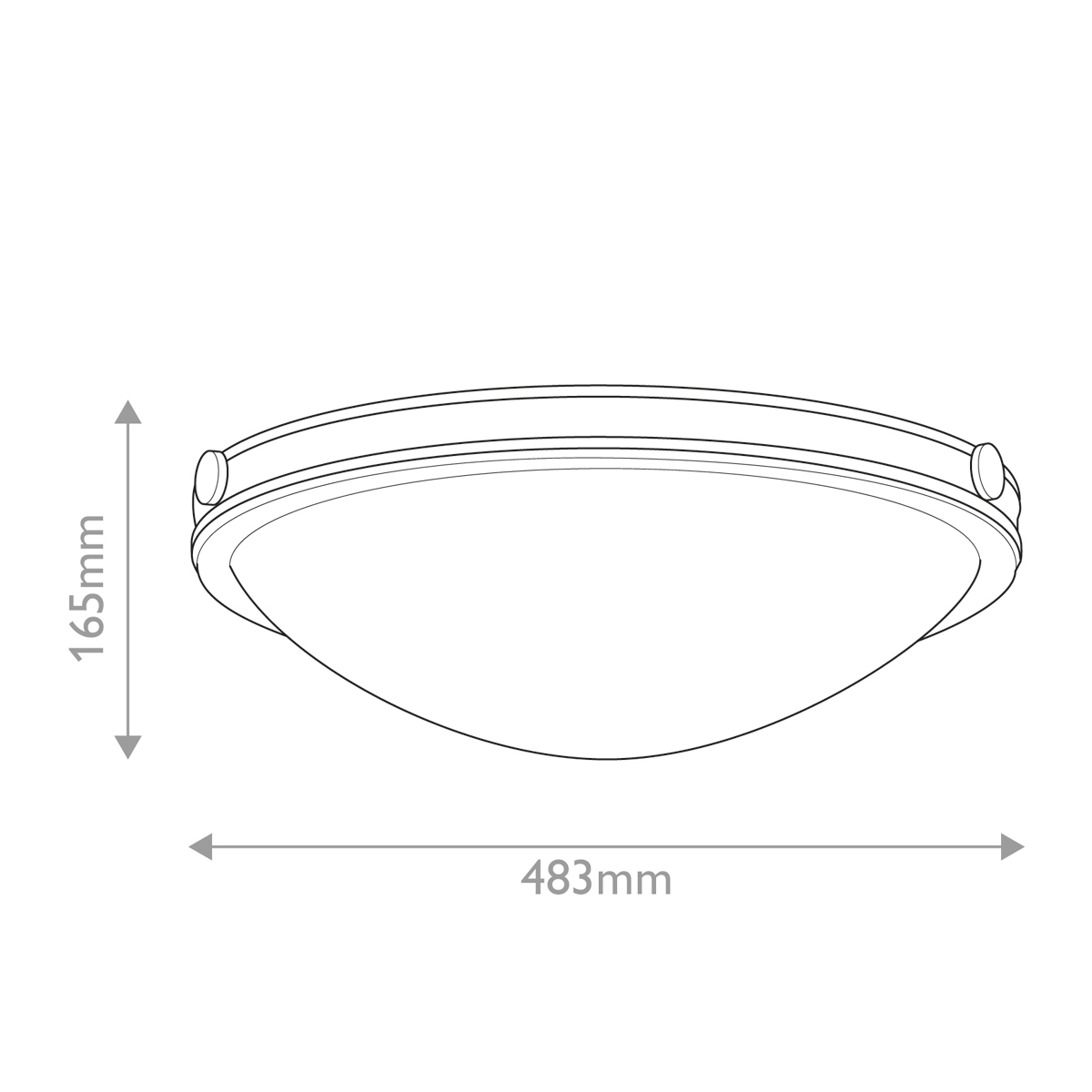 Потолочный светильник в форме неглубокой чаши с белым плафоном Hinkley в Самаре