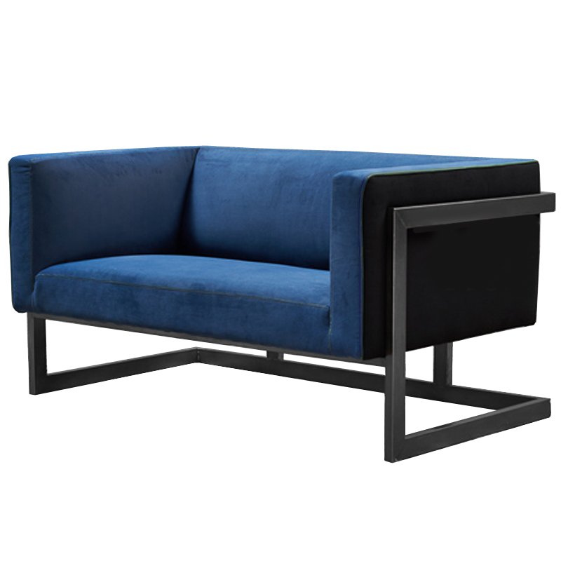 Диван Cube Blue Loveseat Sofa Синий в Самаре | Loft Concept 