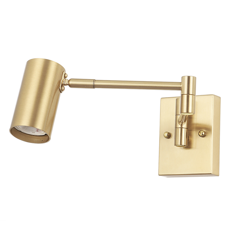 Бра с цилиндрическим плафоном и поворотным механизмом Trumpet Wall Lamp Латунь Черный Бра с цилиндрическим плафоном и поворотным механизмом Trumpet Wall Lamp Латунь Черный в Самаре | Loft Concept