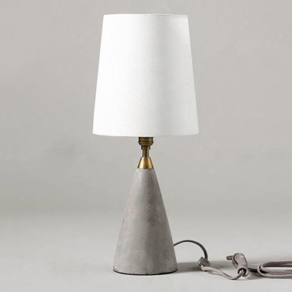 Настольная лампа Concrete Stone Table Lamp Cone Серый в Самаре | Loft Concept 