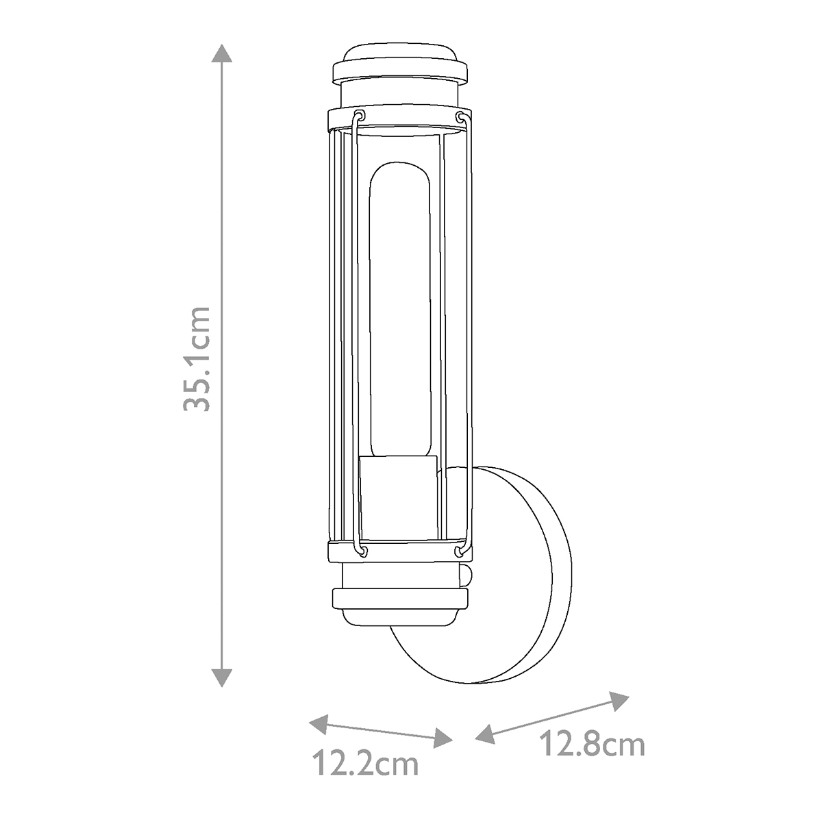 Бра для ванных комнат с прозрачным цилиндрическим плафоном на круглом основании Hinkley в Самаре