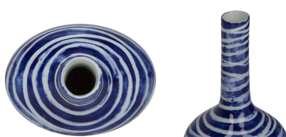 Ваза blue & white ornament Striped Bottle Ваза blue & white ornament Striped Bottle - Loft-Concept в Самаре