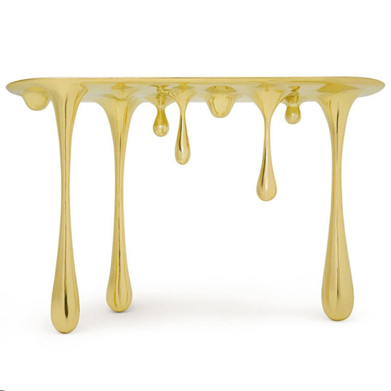 Дизайнерская Консоль Melting Gold Console Zhipeng Tan Золотой в Самаре | Loft Concept 