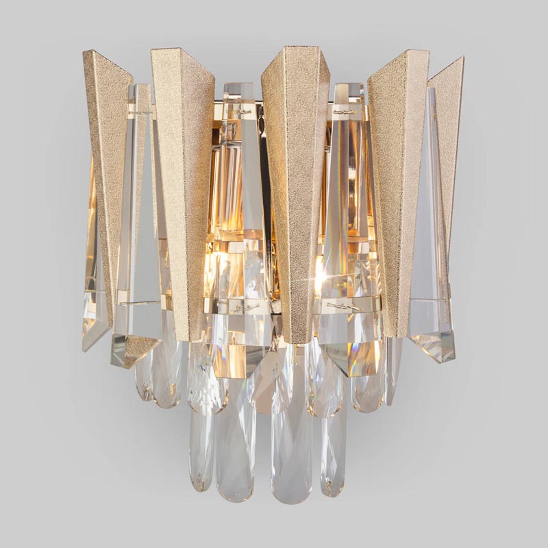 Бра Crystal Edge Sconce Прозрачный (Transparent) Золотой в Самаре | Loft Concept 