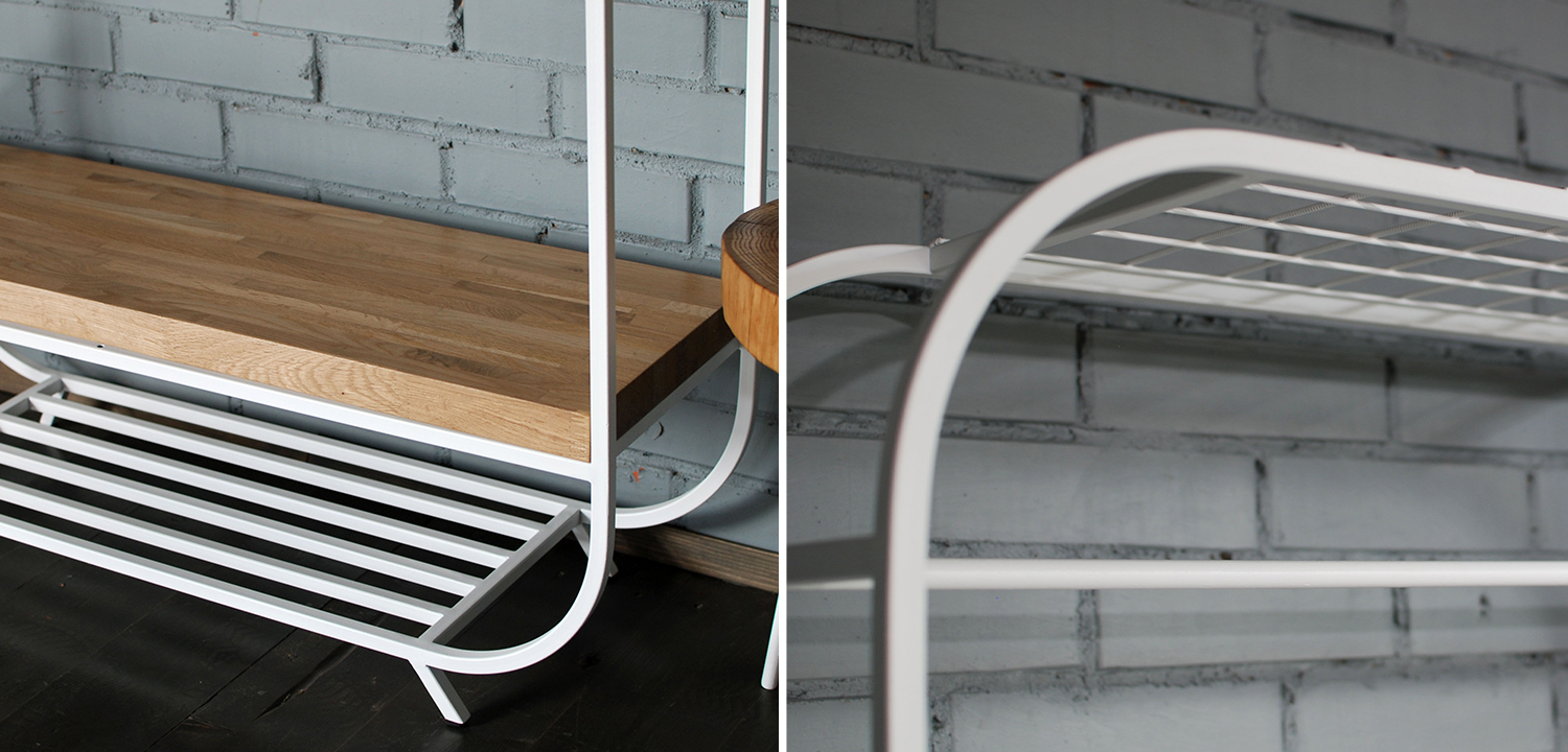 Рейл Lucco Industrial Metal Rust Clothes Rail - фото