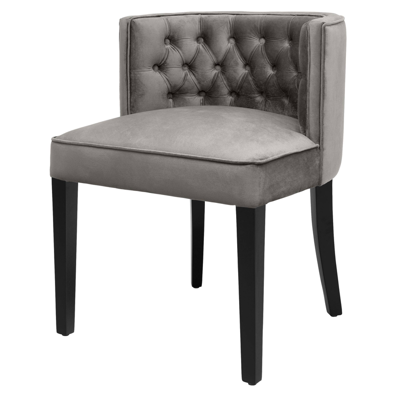 Стул Eichholtz Dining Chair Dearborn grey Серый Черный в Самаре | Loft Concept 