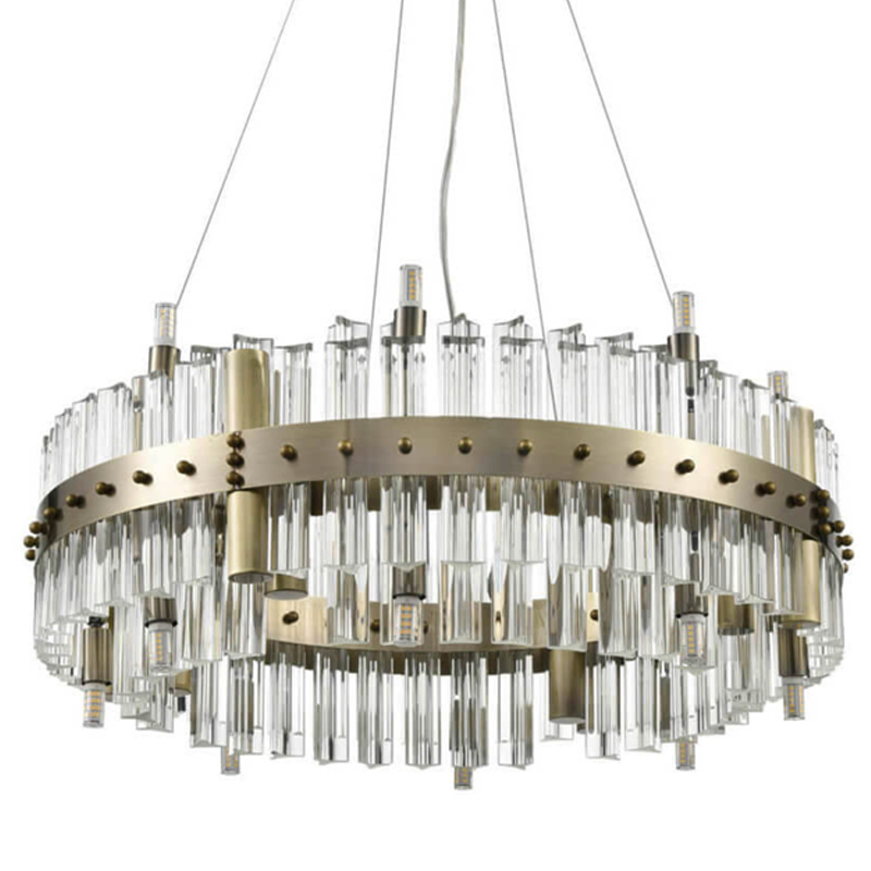 Люстра Saturno Not Baroncelli Bronze Chandelier  Бронза Прозрачный (Transparent) в Самаре | Loft Concept 