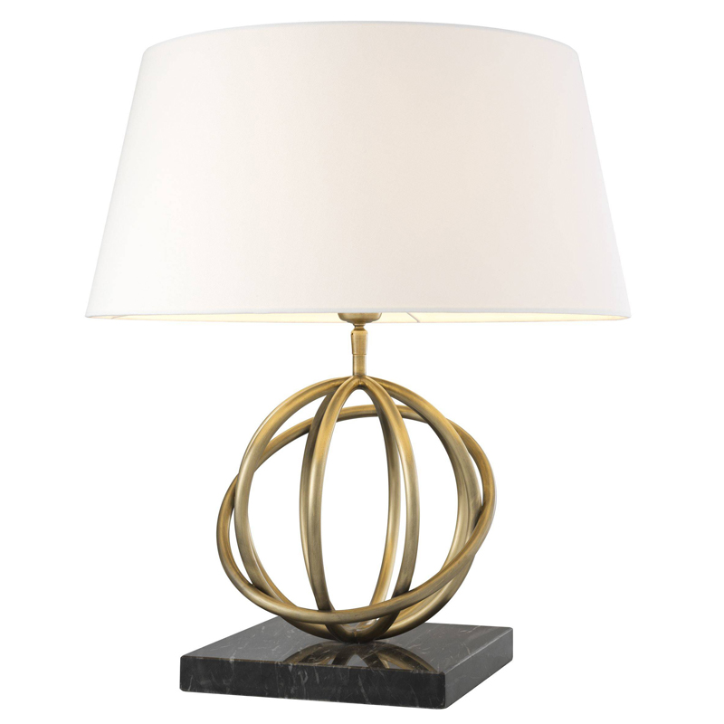 Настольная лампа Eichholtz Table Lamp Edition Белый Черный Латунь Античная полированная в Самаре | Loft Concept 