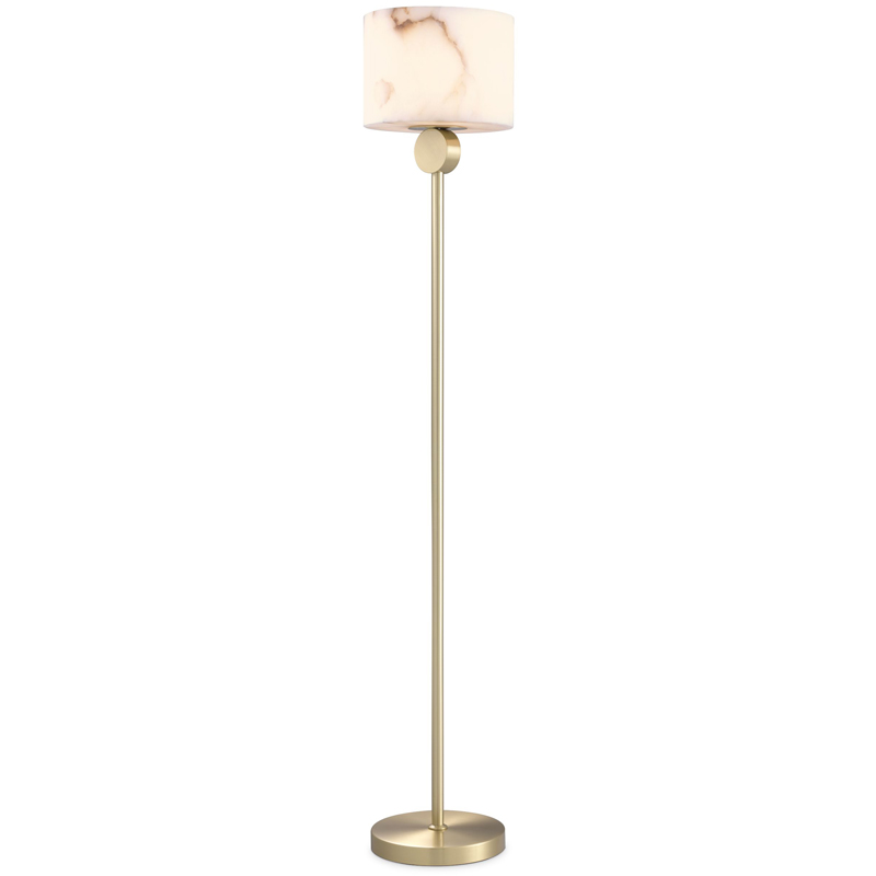 Торшер Eichholtz Floor Lamp Etruscan Brass Латунь Белый в Самаре | Loft Concept 