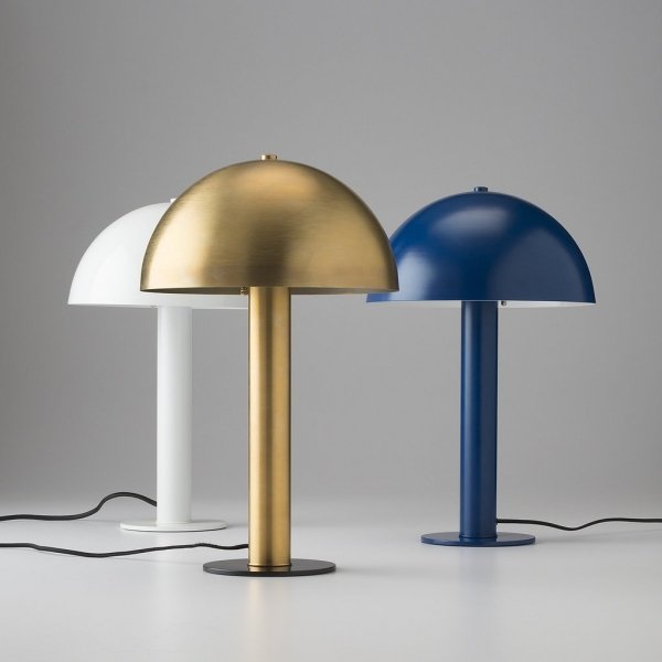 Настольная лампа Sidnie Lamp Латунь Белый Синий в Самаре | Loft Concept 