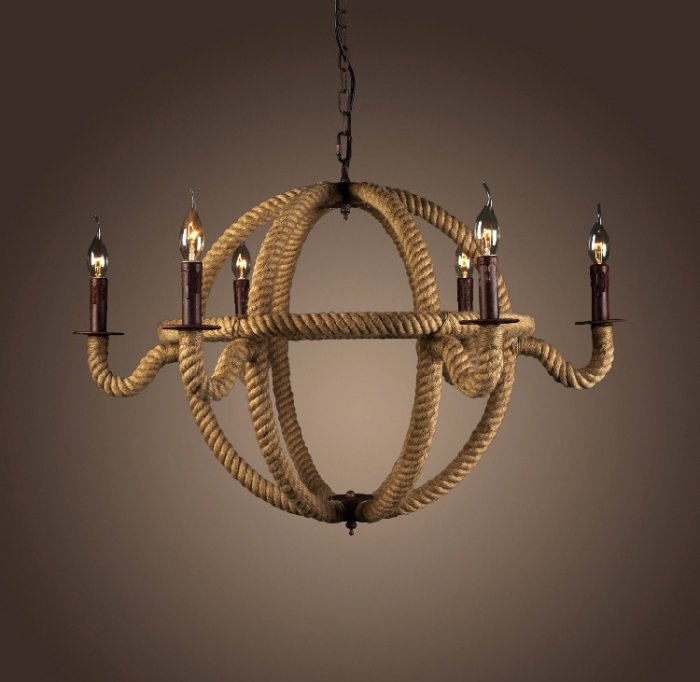 Люстра Spere 2 Loft Rope Light Коричневый в Самаре | Loft Concept 