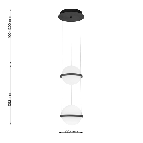 Подвесной светильник с плафонами в форме шаров Pots light в Самаре