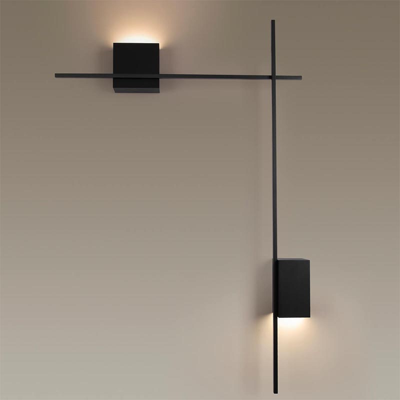 Бра Blocks Wall Light Black Angle Черный в Самаре | Loft Concept 