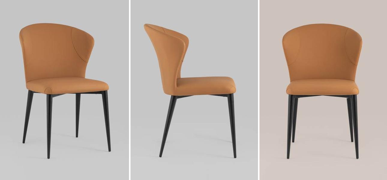 Стул Enigma Chair Оранжевая Экокожа - фото