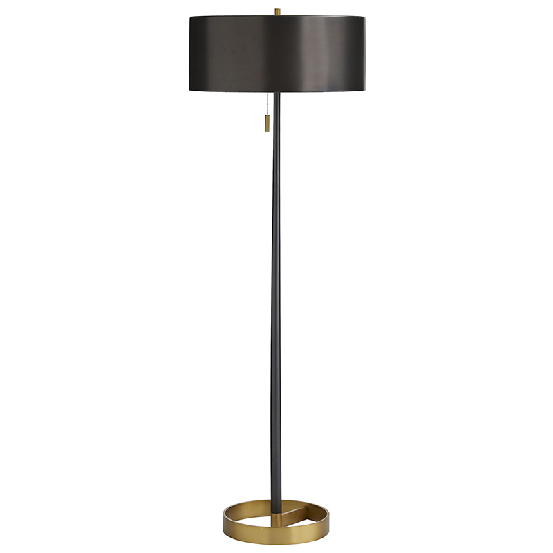 Торшер Arteriors VIOLETTA FLOOR LAMP Black Латунь Черный в Самаре | Loft Concept 