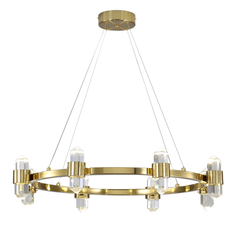 Люстра Crystal Ring Chandelier Brass Латунь Прозрачный в Самаре | Loft Concept 