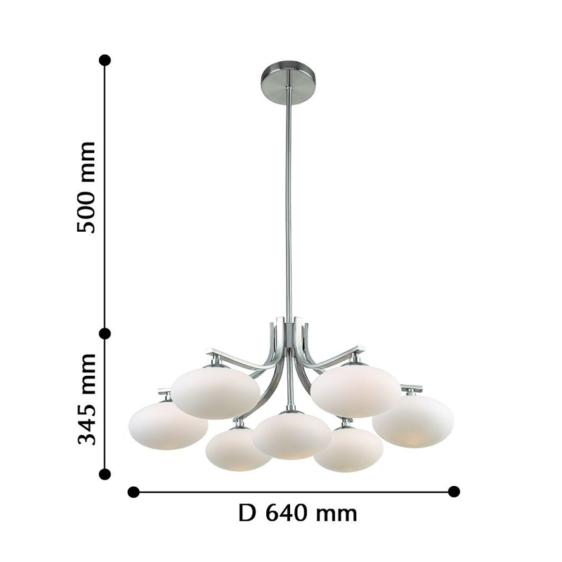 Люстра с овальными белыми плафонами Mushrooms Lamp в Самаре