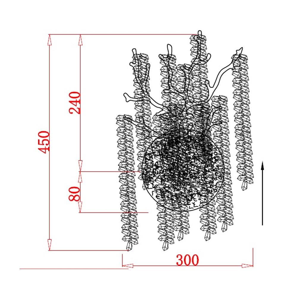 Бра на ветвистым серебрянном каркасе со стеклянными подвесами Raceme в Самаре