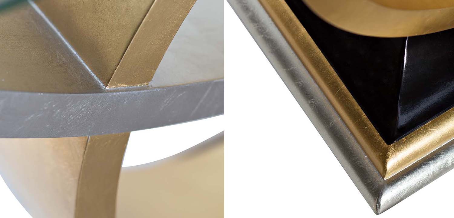 Консоль Wooden Base Gold & Silver - фото №1