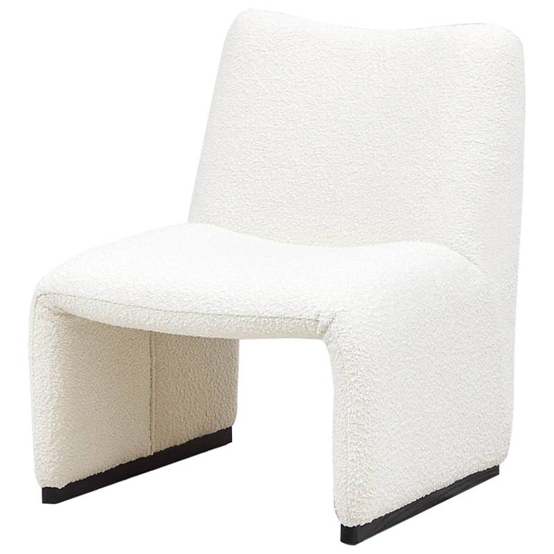 Кресло белое Cress White Boucle Collection Armchair Белый Кресло белое Cress White Boucle Collection Armchair Белый в Самаре | Loft Concept