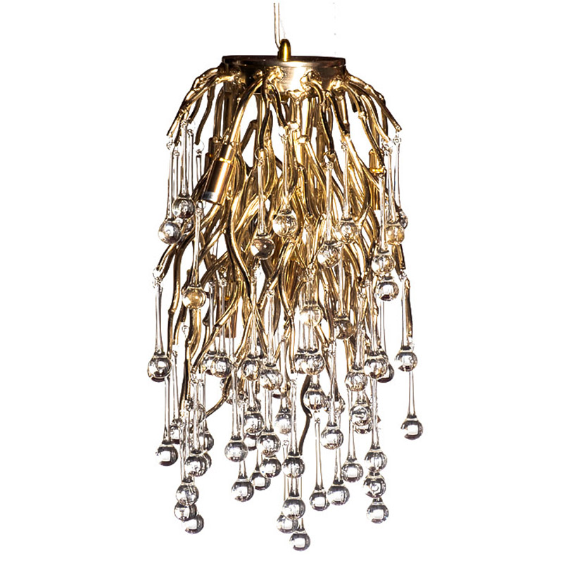 Подвесной светильник Droplet Gold Hanging Lamp Золотой Прозрачный в Самаре | Loft Concept 