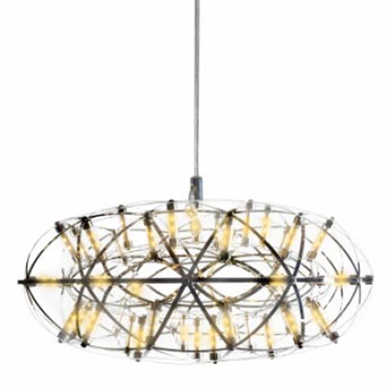 Люстра Moooi 3D Sphere Oval Yellow lamp S Хром в Самаре | Loft Concept 