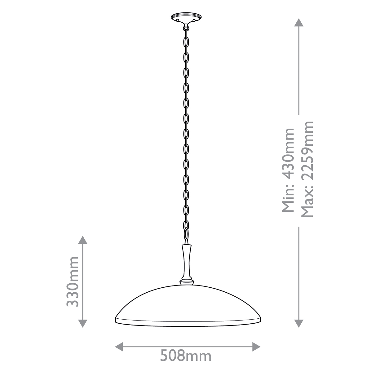 Подвесной светильник с широким куполообразным плафоном Kichler в Самаре