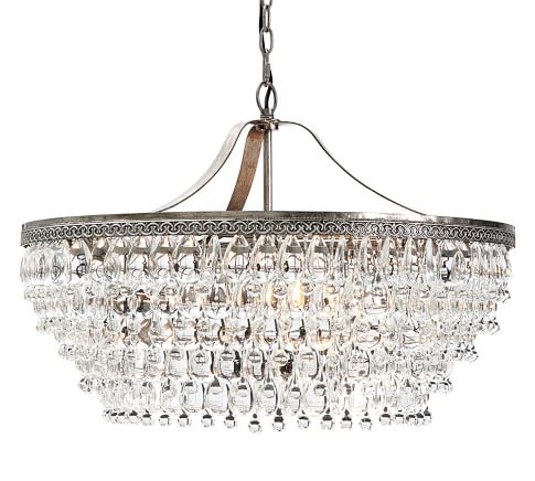 Люстра Clarissa Glass Drop Petite Round Chandelier Темная бронза винтаж в Самаре | Loft Concept 