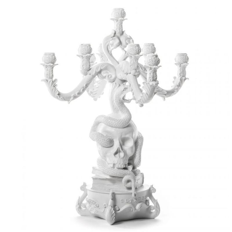 Подсвечник Seletti Giant Burlesque Skull White Белый в Самаре | Loft Concept 