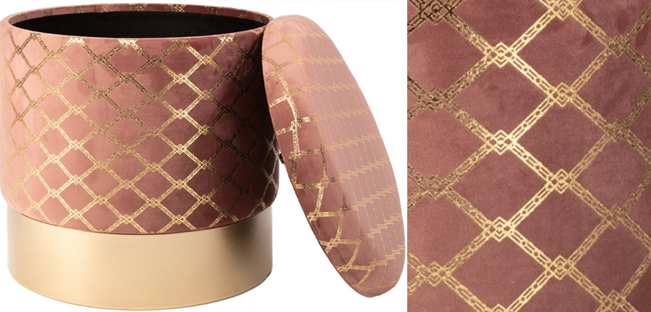 Пуф PUF Upholstery Gold Mesh розовый Пуф PUF Upholstery Gold Mesh розовый - Loft-Concept в Самаре