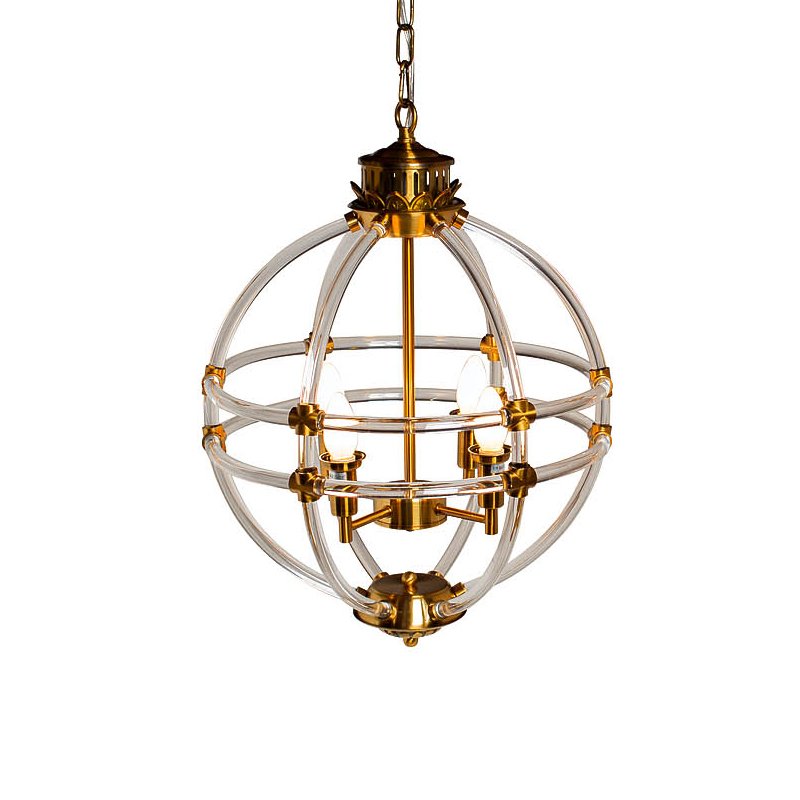 Люстра Eichholtz Chandelier Impero Gold Золотой Прозрачный в Самаре | Loft Concept 