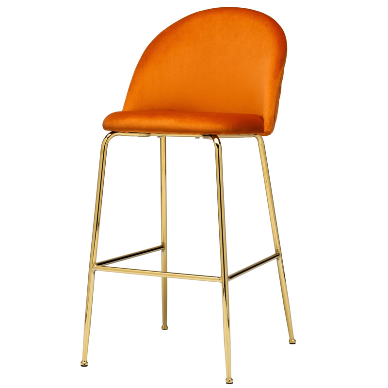 Барный стул Vendramin Bar Stool terracotta Терракотовый Глянцевое золото в Самаре | Loft Concept 