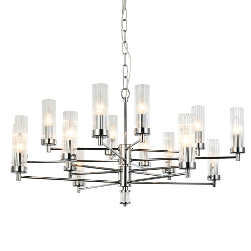 Люстра Jeanette Chandelier Chromium 85 Хром Прозрачный в Самаре | Loft Concept 