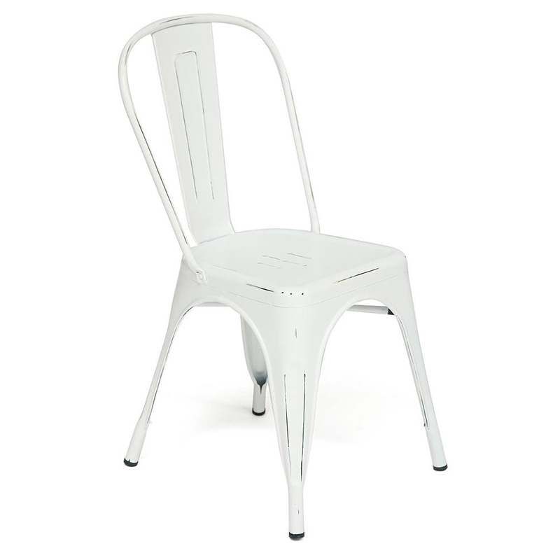 Стул Tolix butter white metal chair Молочный в Самаре | Loft Concept 