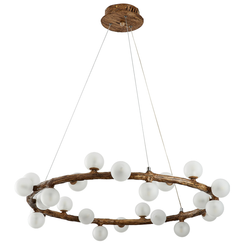 Люстра Circular Branch Chandelier Коричневый Белый в Самаре | Loft Concept 