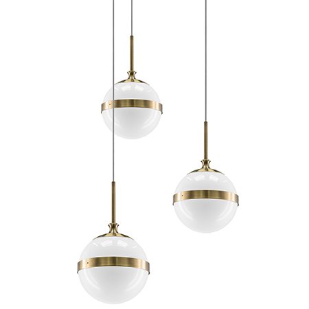 Подвесной светильник Peggy Single Pendant Light 3 Gold Белый Бронза в Самаре | Loft Concept 