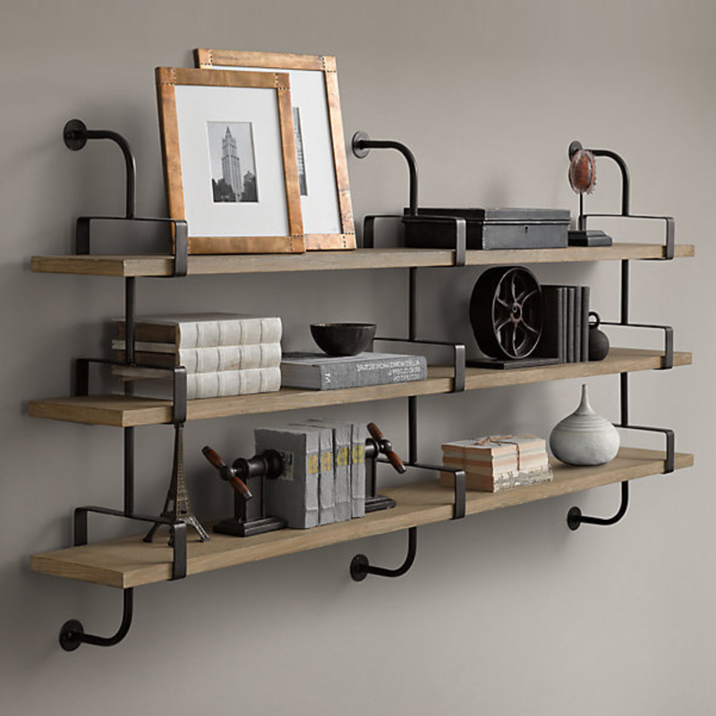 Полка из Дуба RH SHELVING & LEDGES 150 см Графит в Самаре | Loft Concept 