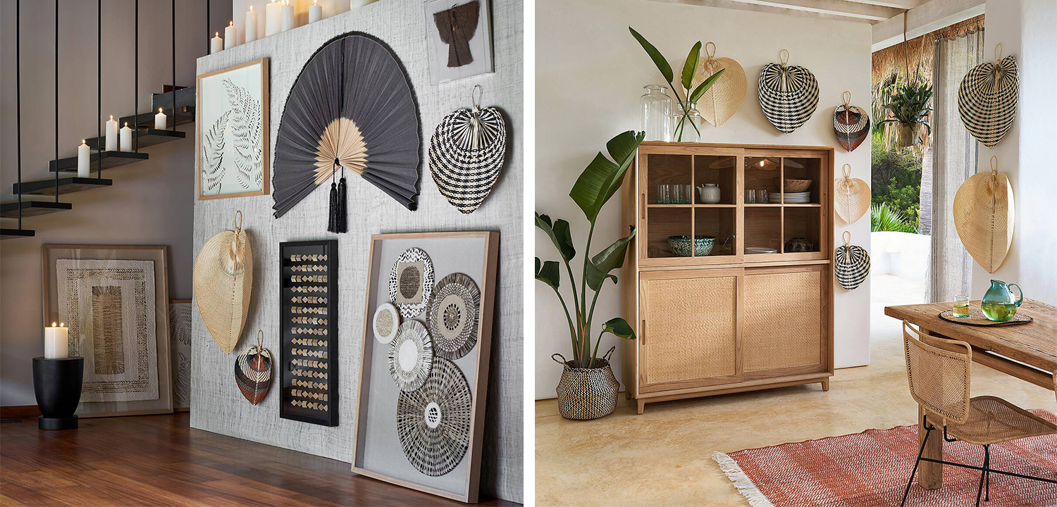 Аксессуар на стену Wicker Bamboo Fan - фото