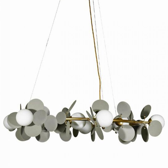 Люстра MATISSE Chandelier circle Gray диаметр 105 Серый Золотой Белый в Самаре | Loft Concept 