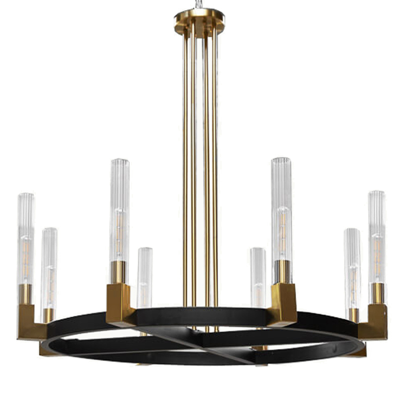 Люстра RH CANELLE Round Chandelier Brass and bronze Латунь Черный в Самаре | Loft Concept 