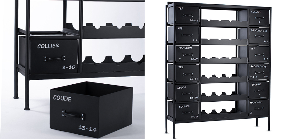 Винный стеллаж RADAGAST IRON WINE CHEST BLACK Винный стеллаж RADAGAST IRON WINE CHEST BLACK - Loft-Concept в Самаре