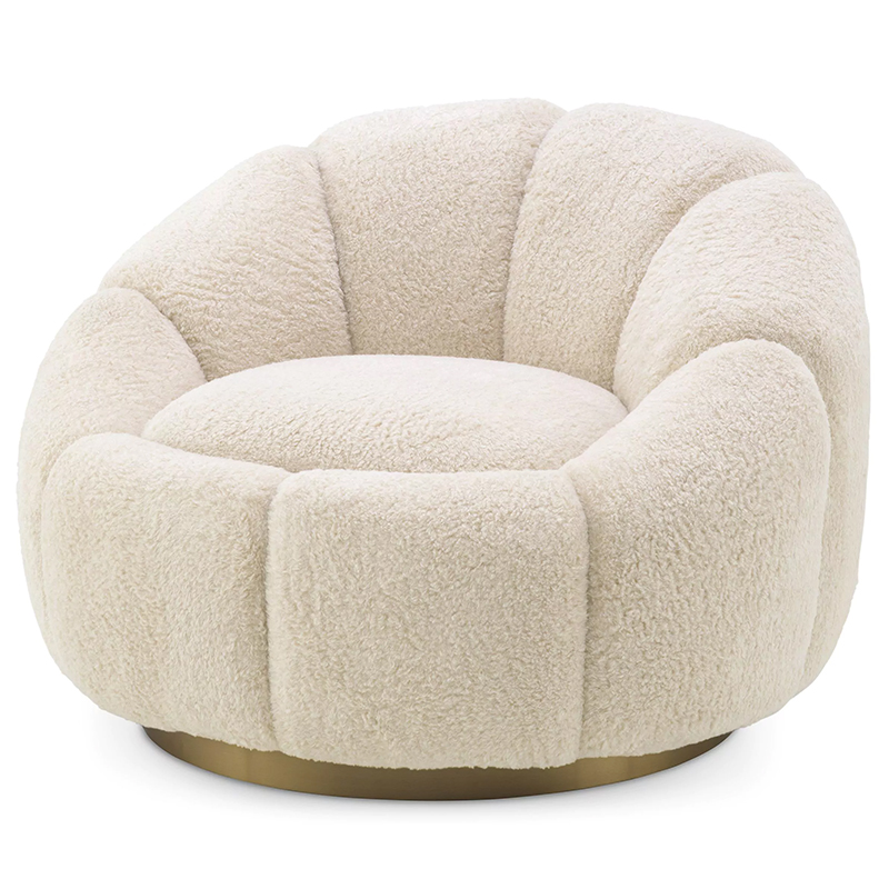 Кресло Eichholtz Swivel Chair Inger Brisbane Cream Кремовый в Самаре | Loft Concept 